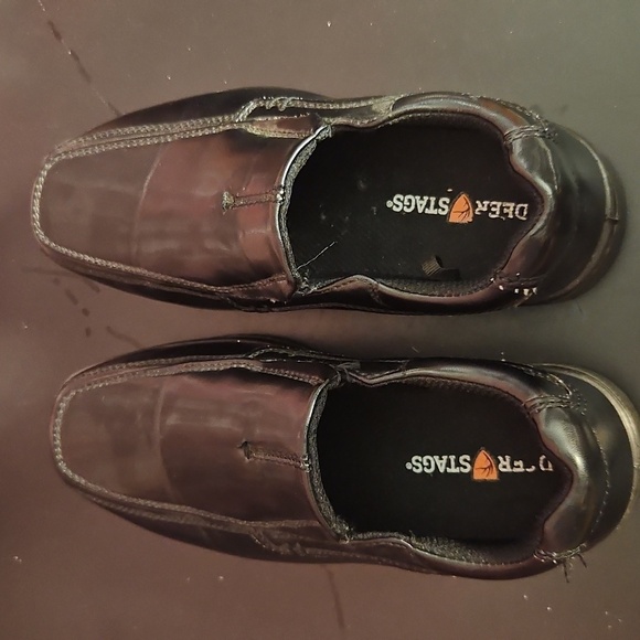 Black Leather Dress Shoes with Moccasin Toe - Picture 7 of 7